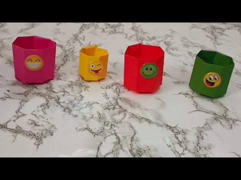 "DIY Emoji Paper Cups: Fun & Colorful Craft Tutorial! 😄🎉"