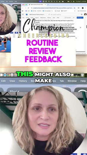A glimpse into a routine review 🤓 #cheerleading #cheercoach