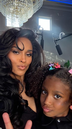 Ciara on Instagram: "My Best Interviewer ever! My little SISI took me all the way out with this interview! lol. Thank you @Billboard for creating this special moment! Proud Mama! Big CICI and Lil SISI "