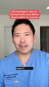 🤔 Can baths help with eczema and what do dermatologists think about oatmeal or even DILUTED bleach baths for eczema?👉Oatmeal has anti-inflammatory properties and has been shown to be quite soothing for irritated, itchy, red eczematous plaques. I have always liked the colloidal oat in Aveeno’s moisturizing lotions and creams to soothe and moisturize dry itchy skin. 👉My favorite type of bath though is utilizing diluted bleach baths (yes, this is a real thing‼️) to also bring down inflammation a