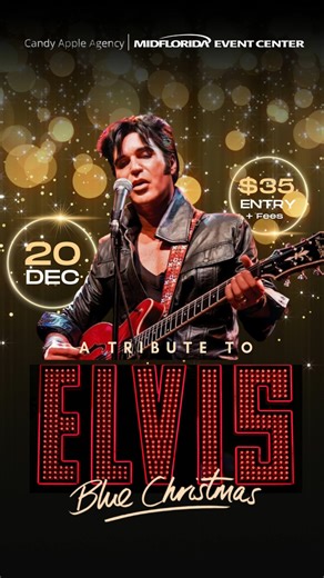 💙 Get ready to dance, sing, and shake off those suspicious minds this Christmas! Ted Torres Martin brings the magic of Elvis to Port St. Lucie for one unforgettable night! 🎄 A Tribute to Elvis – A Blue Christmas 📅 Dec. 20 | 8 PM 🎟️ Tickets: $35 GA | $75 VIP | MIDFLORIDA Event Center