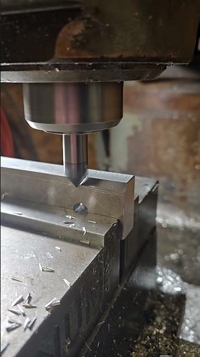 Chamfer milling on the Bridgeport #machinist #machinetool #manualmachining #mill #lathe #engineering