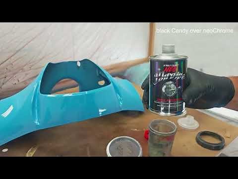 black Candy topcoat over NeoChrome paint to achive a black chrome effect