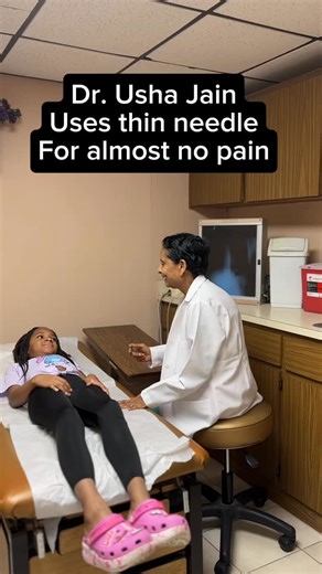 DrUsha Jain on Instagram: "Almost no pain shot with baby needle.#drushajain #shot#nopain#babyneedle#urgentcare"