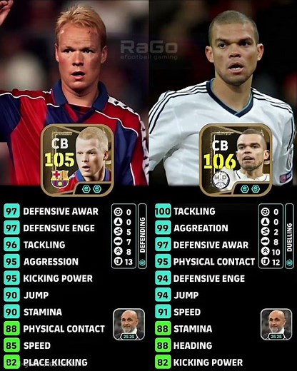 efootball pepe vs ronald koeman comparison | #efootball #pes #efootball2024 #shorts
