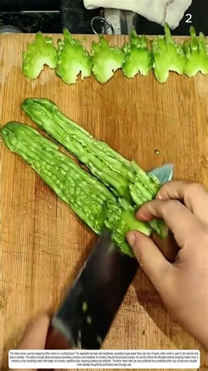 Cutting Bitter Melon: How a Knife Turns Split Pieces into Neat Cuts