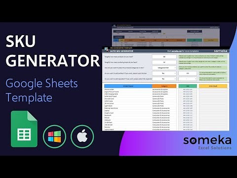 SKU Generator Google Sheets Template | Create Unique Product Identifiers