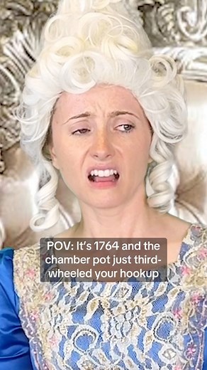 631K views · 8.6K reactions | Things were heating up…until they boiled over ..: @kitivioline...#pov #funnyvideo #comedyreels #sketchcomedy #fyp #trendingreels #periodpiece #bridgerton #chamberpot #cosmicforcecomedy #historicalhumor #regencyera #1700s #funnyvideos #reelsfunny #historymemes #violincover #romcomfail #historicalsketch #embarrassingmoments #buttons #nicolesherzinger | Cosmic Force Comedy | Facebook