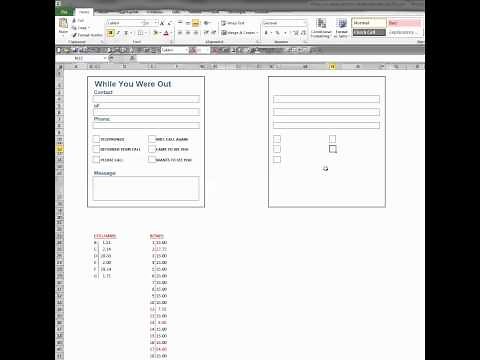 Create a Form in Excel 2010