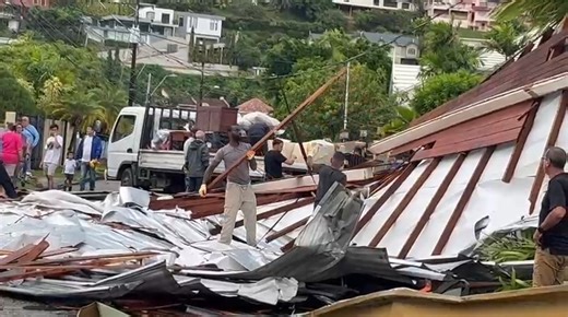 Disaster response teams and cleanup crews are currently in Westmoorings after this morning’s severe weather event, which left numerous homes without roofs. The Minister of Rural Development and Local Government, Khadijah Ameen, along with Minister in the Ministy of Housing, Phillip Alexander, visited the affected residents this afternoon. Look out for more in the TTT News at 6PM. | TTT Live Online