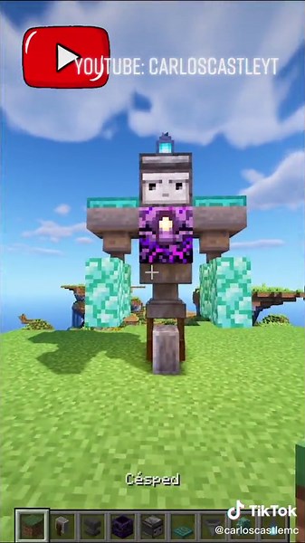 Como hacer un Robot 🤖 en Minecraft 😍Mas tutoriales en mi canal de YouTube ¿LIKE?#minecraft #minecrafttutorial #youtuber #robot #carloscastle