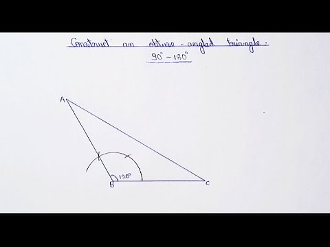 How To Construct An Obtuse-Angled Triangle By The Compass|| By The master maths|||