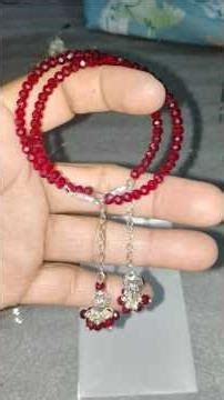 ❤️ Ruby Red Crystal Bracelet Beautiful handmade crystal bracelet set.Elegant and stylish design.