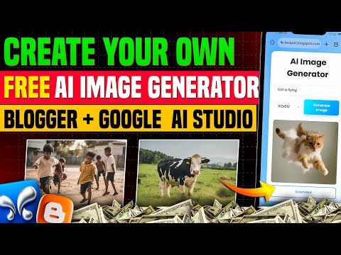 Create Your Own Free AI Image Generator | Blogger + Google AI Studio Tutorial | Monetize with Ads