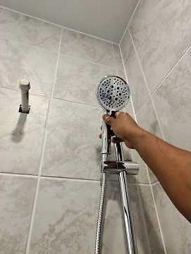 Installing a slide bar hand spray and shower trim #plumbingtime #supcribete #plumber #bathroom