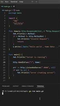 Golang Http Server | #golang #programming #tutorial #golangtutorial #coding #https #shorts #restapi