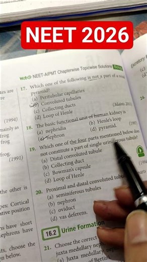Excretory products and their elimination #neet2026 #neetpyqbiology #class11biology #viral #strategy