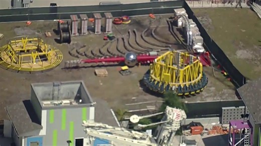VIDEO: Final pieces of Orlando FreeFall drop tower at ICON Park are removed
