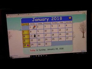 Starfall Calendar January 2018