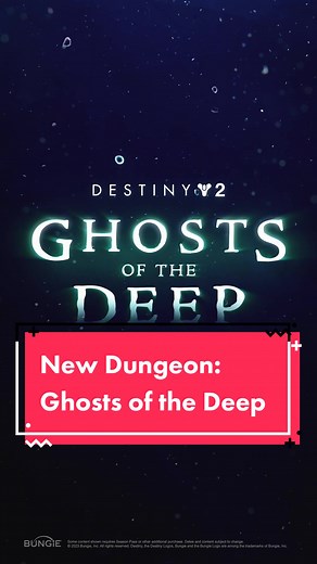 Drown in the Deep... or rise from it. New Dungeon: Ghosts of the Deep. Available today. #destiny #destiny2 #game #gamer #videogames #ps #xbox #gaming #gamingtiktok