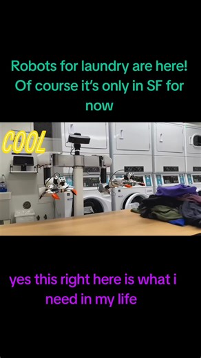 Just found out robots are doing pickup folding laundry in SF with 🧺 Tumble… why am I still folding clothes? l #Robots #fyp #laundry #mom #7zlqy