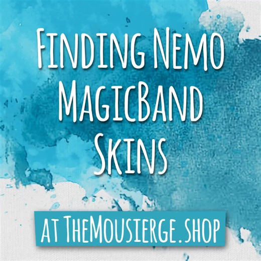 ✨Finding Nemo MagicBand skins customize your band without buying a new one! Just apply it like a sticker and peel it off when you’re done! Get yours at 💫 TheMousierge.Etsy.com 💫 or 🛒 TheMousierge.shop 🛒 🛍Join our email club to SAVE 15% - bit.ly/MousiergeWeekly | The Mousierge