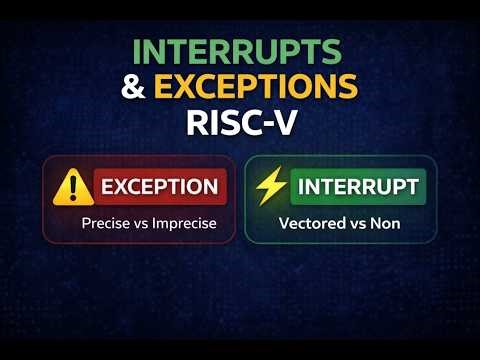 RISC-V Interrupts & Exceptions Explained | Precise vs Imprecise, Vectored vs Non-Vectored