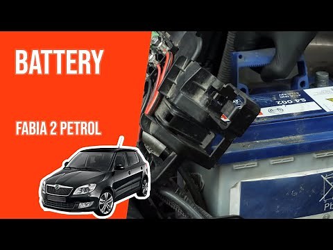 How to replace the battery Fabia mk2 1.4 16V 🔋
