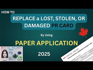 lost, stolen, or damaged PR Card paper application 2025