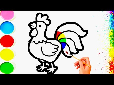 🐓 🌈 How To Draw A Colorful Rooster | Easy Step by Step Drawing Tutorial #31