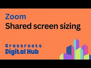 Making a shared screen bigger or smaller in Zoom