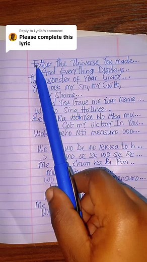 Handwriting Lyrics - Gospel Songs With Lyrics and Handwriting