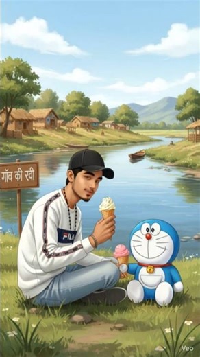 Doraemon ke sath icecream 🍦 #cartoon #short #trending