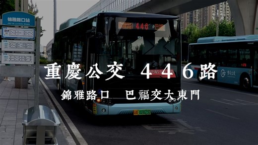 重庆公交 446路【陨落的巴福专线】（锦雅路口→巴福交大东门）POV