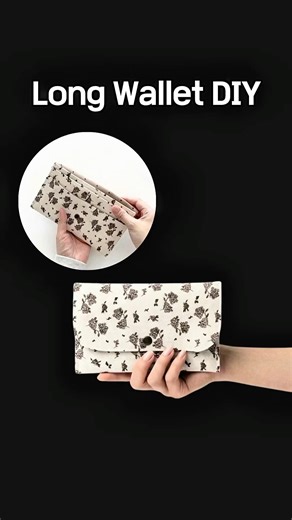 Super Easy 3-Pocket Long Wallet DIY 👛🧵 Sewing tutorial