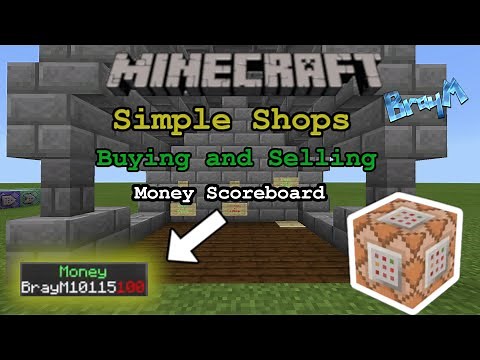 Minecraft Simple Buy and Sell Shops Command Block Tutorial | Xbox One, PS4, Windows 10, MCPE