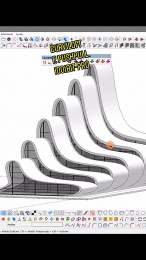 SketchUp 3D Plugins Tutorial: Curviloft, Fredo Pushpull, 1001bitpro