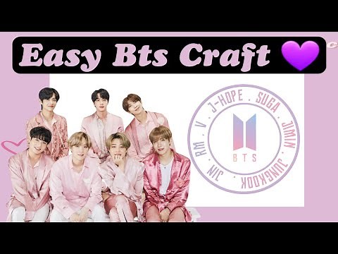 Diy Bts Easy Craft Ideas | Bts Room Decor | Bts Papercraft 💜💜💜💜💜💜