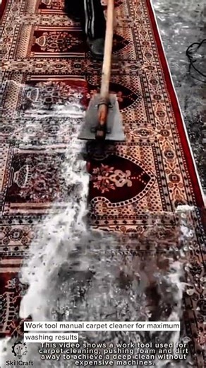 Work tool manual carpet cleaner for maximum washing results