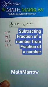 How to subtract fraction of a number from fraction of a number @MathMarrow