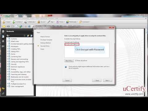 adobe acrobat 9 how to secure document by creating a security envelope demo