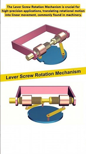 Amazing Lever Screw Rotation Mechanism in Action!#mechanism#shorts #engineering#3ddesign#3danimation