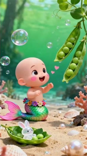Cute Baby Mermaid Cartoon | Adorable Underwater Baby Animation | Kids Fun Video