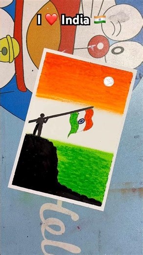 🇮🇳 Republic Day Drawing | Oil Pastel Art 🎨❤️