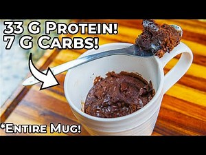 FLOURLESS Keto Protein Chocolate Mug Cake! Cooks in 60 Seconds! Easy Low Carb Snack Recipe!