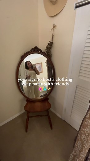 I hosted a clothing swap party this weekend and it was so much fun! Check out the pinned comment to see how I did it 🛍️👗✨😍 #thriftaddict #thriftingcommunity #thrifthaul #thriftingfinds #thriftedhome #thriftedfurniture #goodwillhunting #goodwillfinds | Jems from Jules