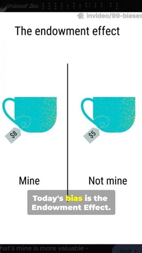 Endowment Effect Explained (Day 22 of 99 days, 99 biases) #cognitivebias #cognitivedissonance