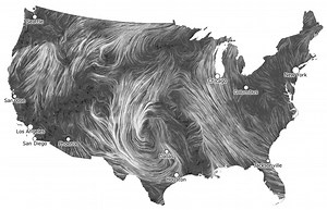 Live Wind Map Shows Flow Patterns