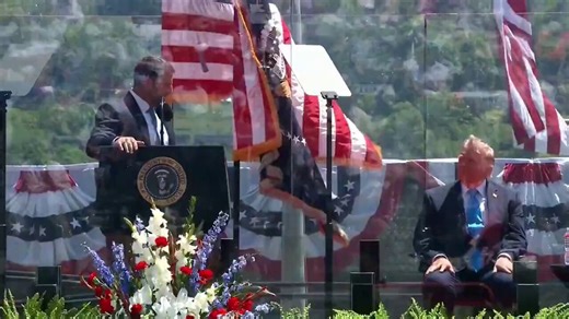 Sec. Mullin introduces President Trump at the USCG Academy: "You're our first line of defense to protecting the homeland, and our president, our Commander-in-Chief, he believes in Peace Through Strength, but he also understands that not everybody believes in peace, and some people only respect strength—and because of the great men and women who sit in front of me today, you give our Commander-in-Chief the options."