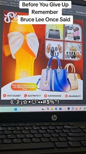 I Designed This Slippers & Bags Flyer In Photoshop 😍🔥